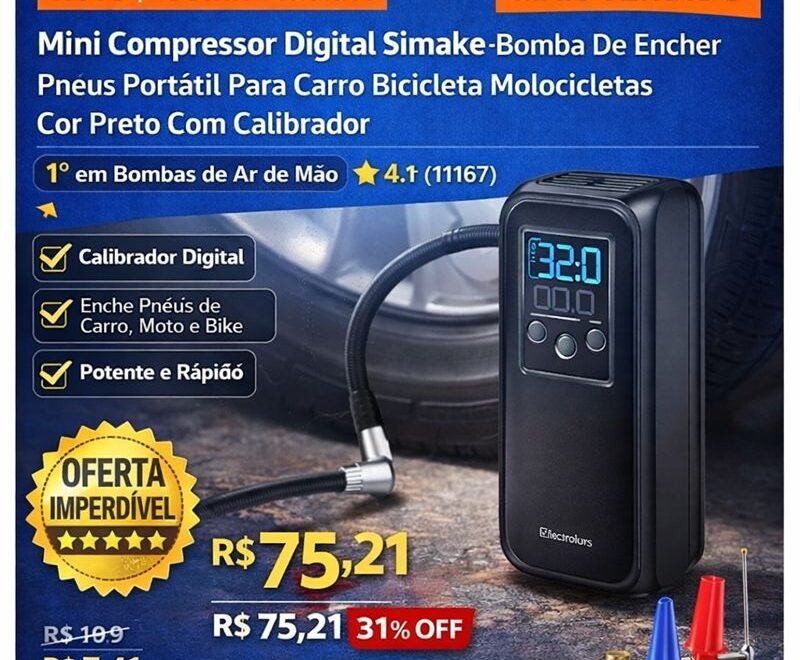 Mini Compressor Digital Review Completo, Opinião Sincera 36 Compressor digital para pneus portátil