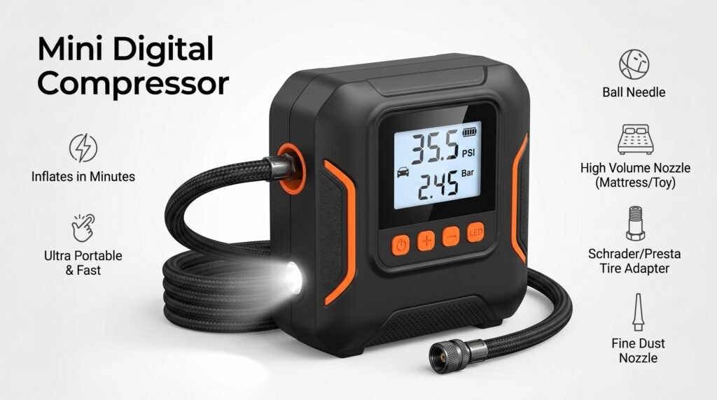 Mini Compressor Digital Review Completo, Opinião Sincera 3 Mini Compressor Digital Review