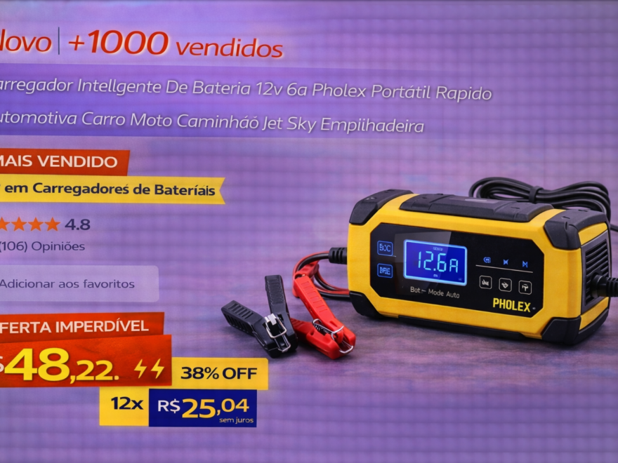 Carregador de bateria inteligente portátil