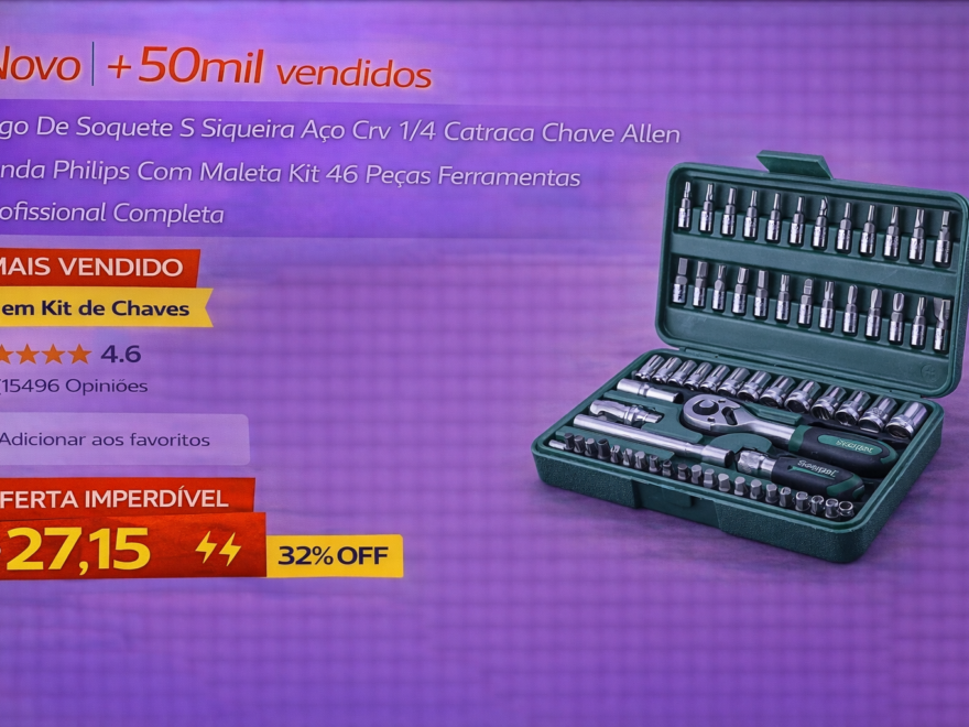 Jogo de Soquete 46 Peças Siqueira, cera que presta? 3 Conjunto de ferramentas com maleta