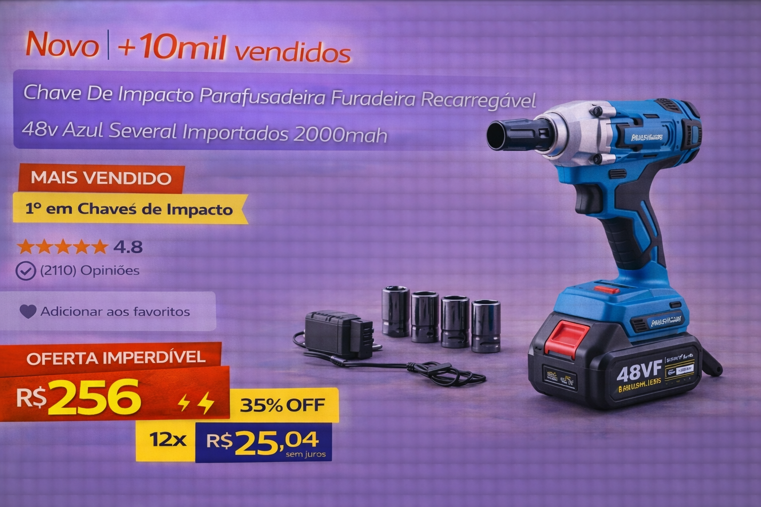 Chave de Impacto Recarregável: A Ferramenta 3 em 1 Mais
