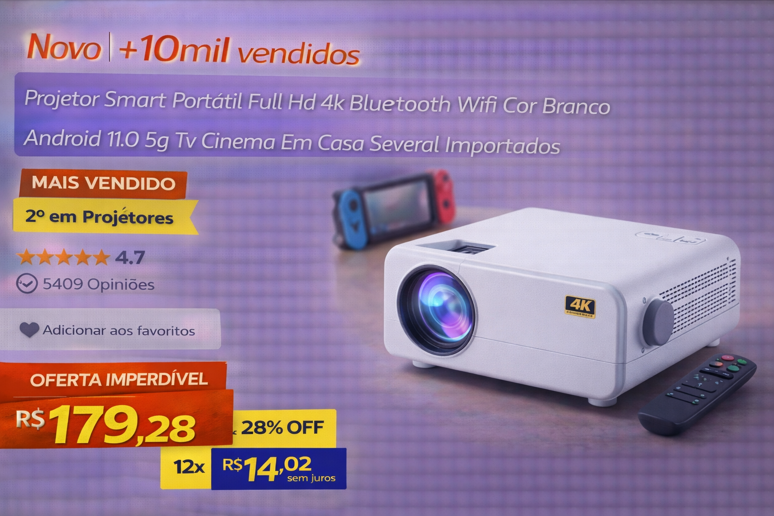 Transforme Sua Casa em Cinema por Apenas R$ 179