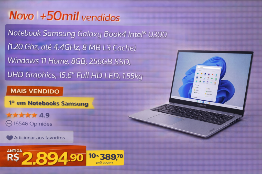Notebook Samsung Galaxy Book4