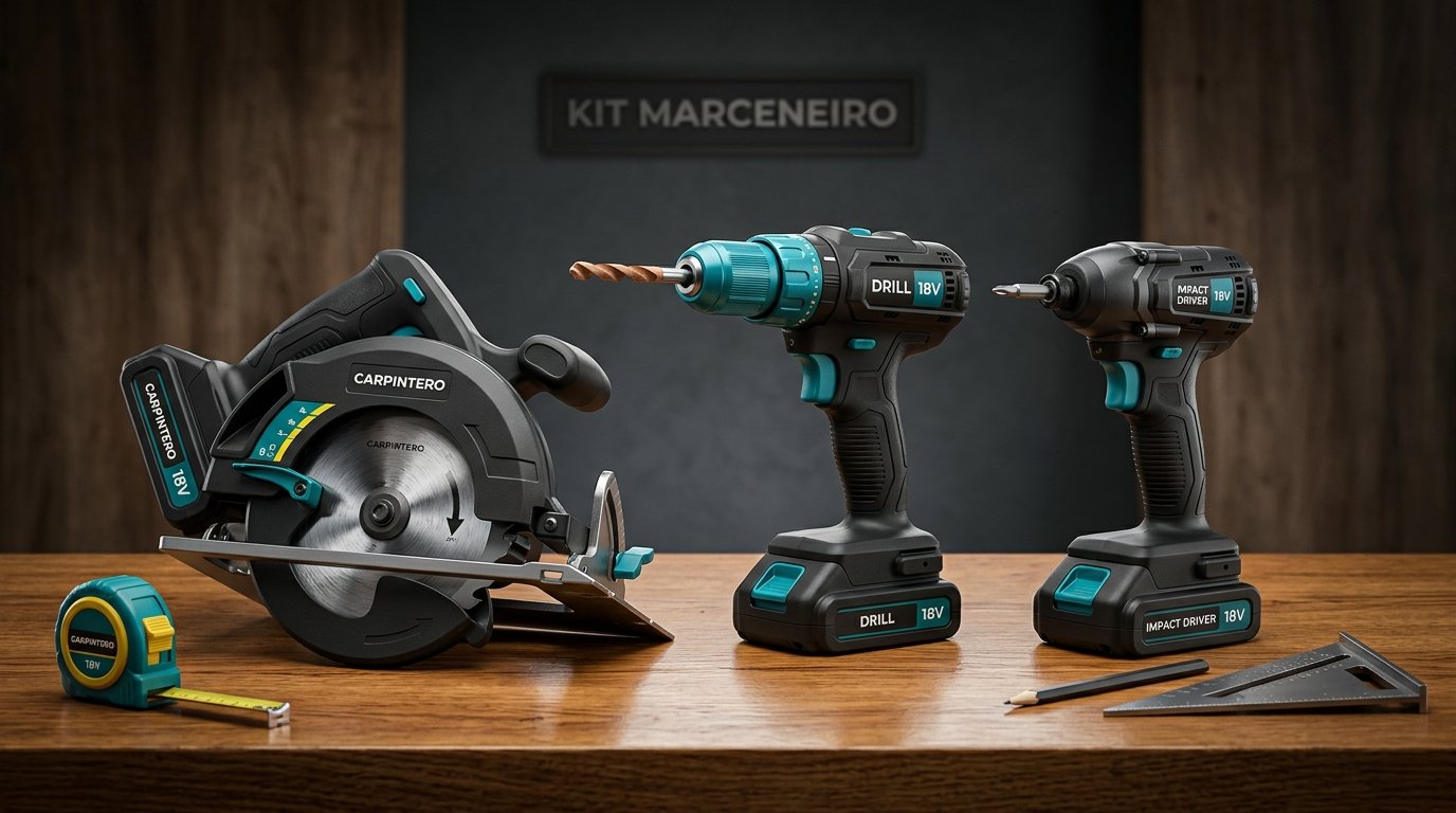 Kit Truerza Parafusadeira Furadeira de Impacto