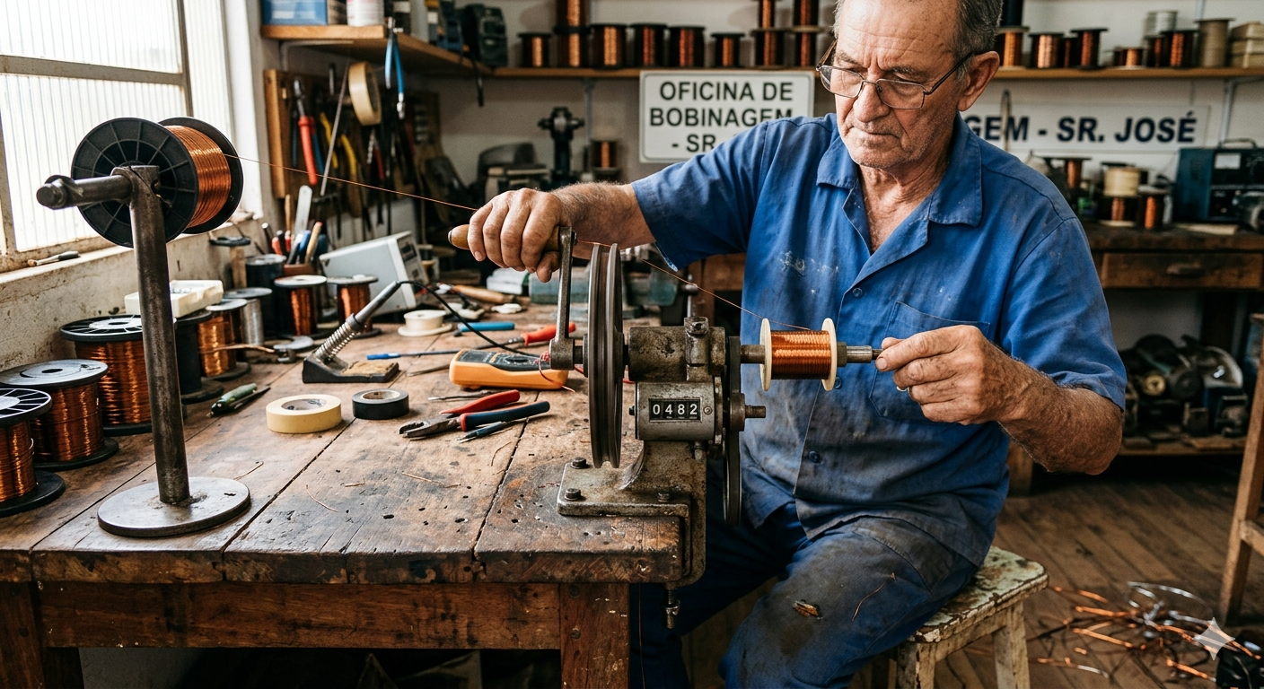 Descubra a Bobinadeira Manual:que Facilita o Rebobinamento de Motores Elétricos