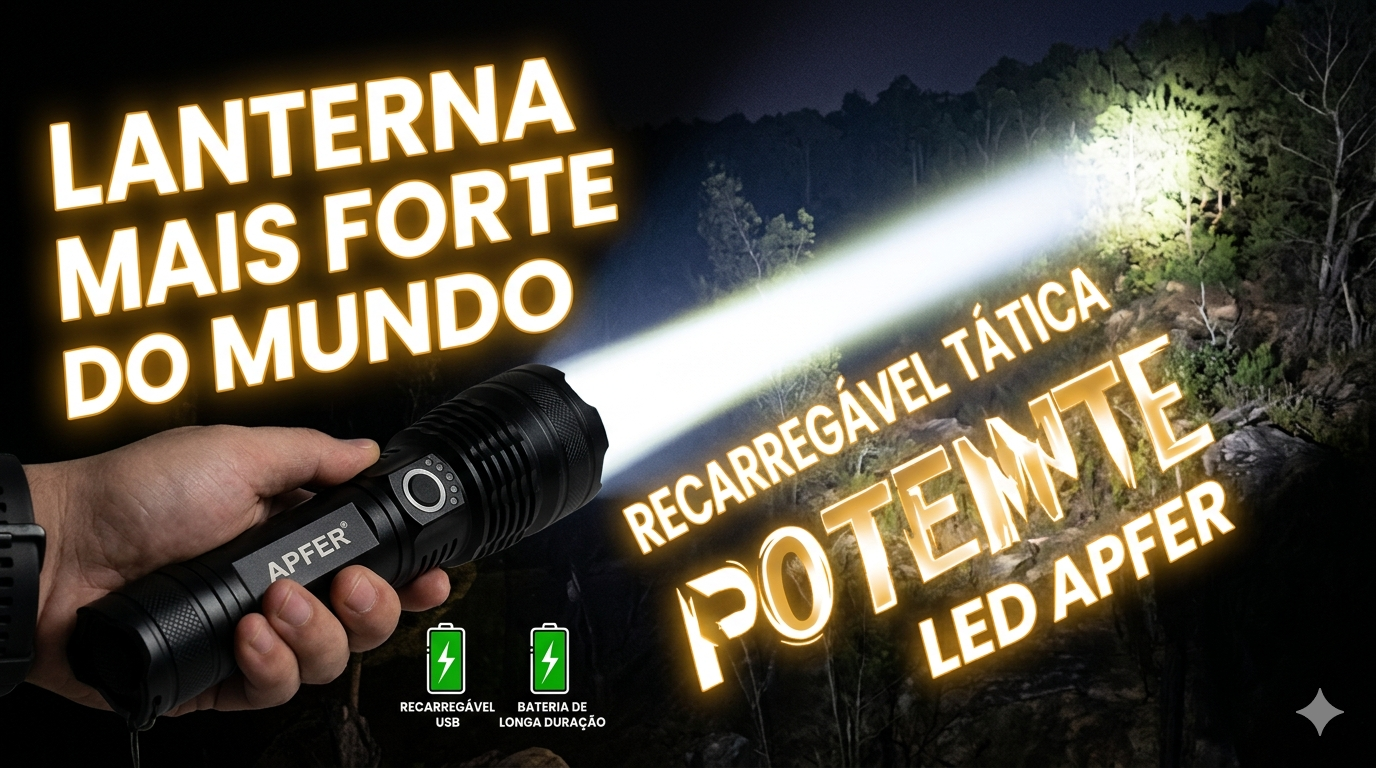 Lanterna Tática Recarregável : Opção Potente que Já Conquistou Mais de 50 Mil Pessoas