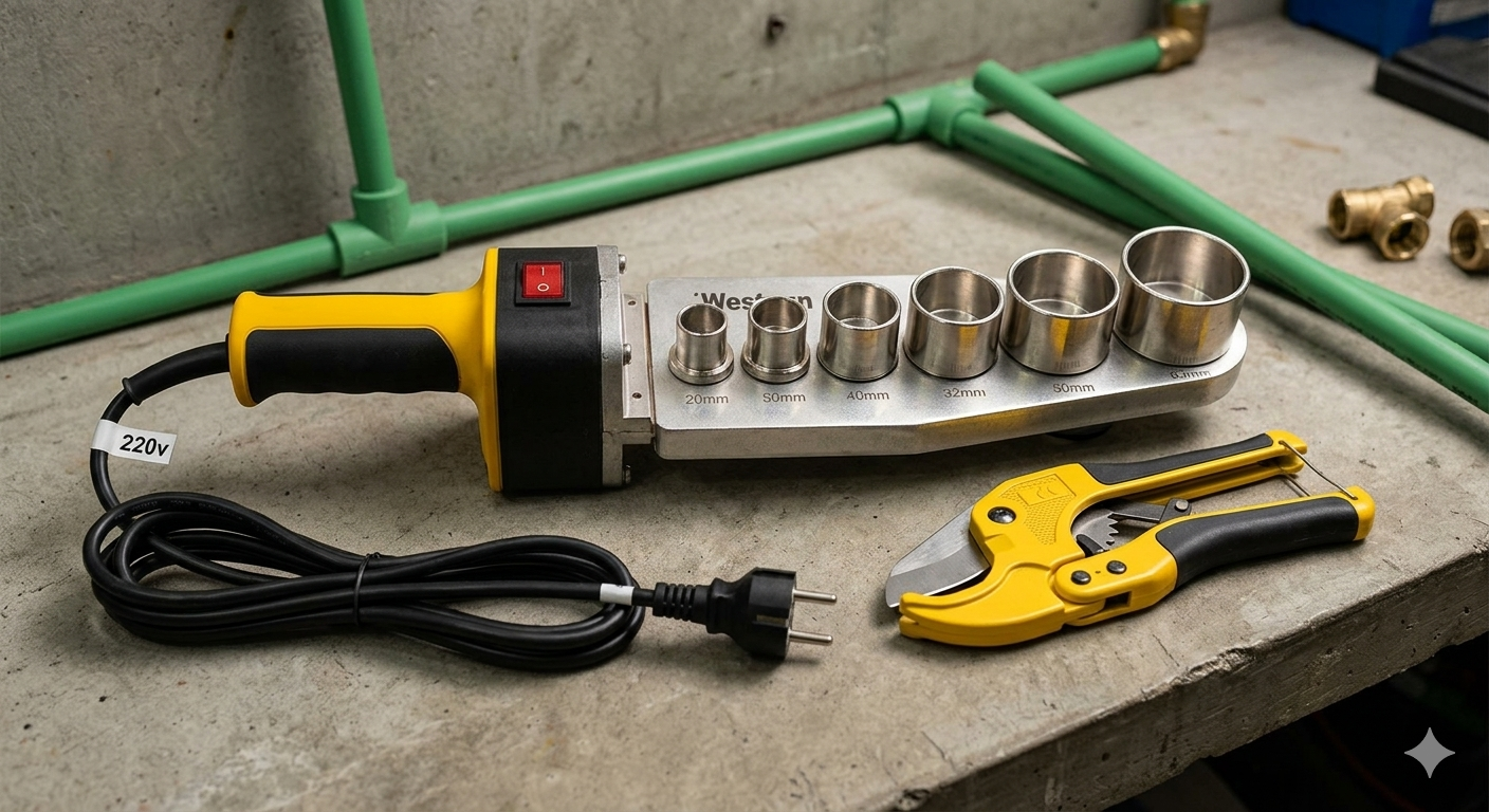 Termofusora para Tubos PPR 1200W e Cortador Inclusivo