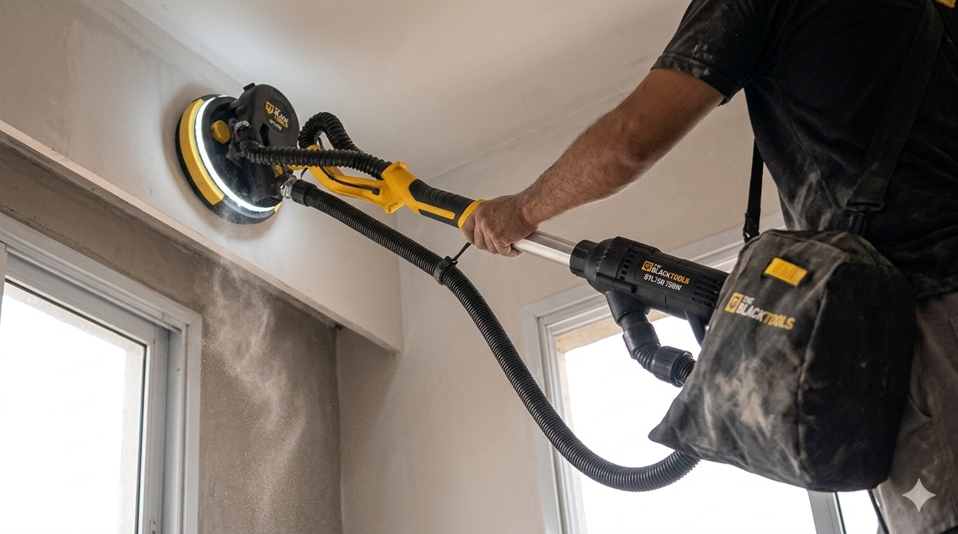 Descubra a Lixadeira Telescópica para Teto e Parede The Black Tools