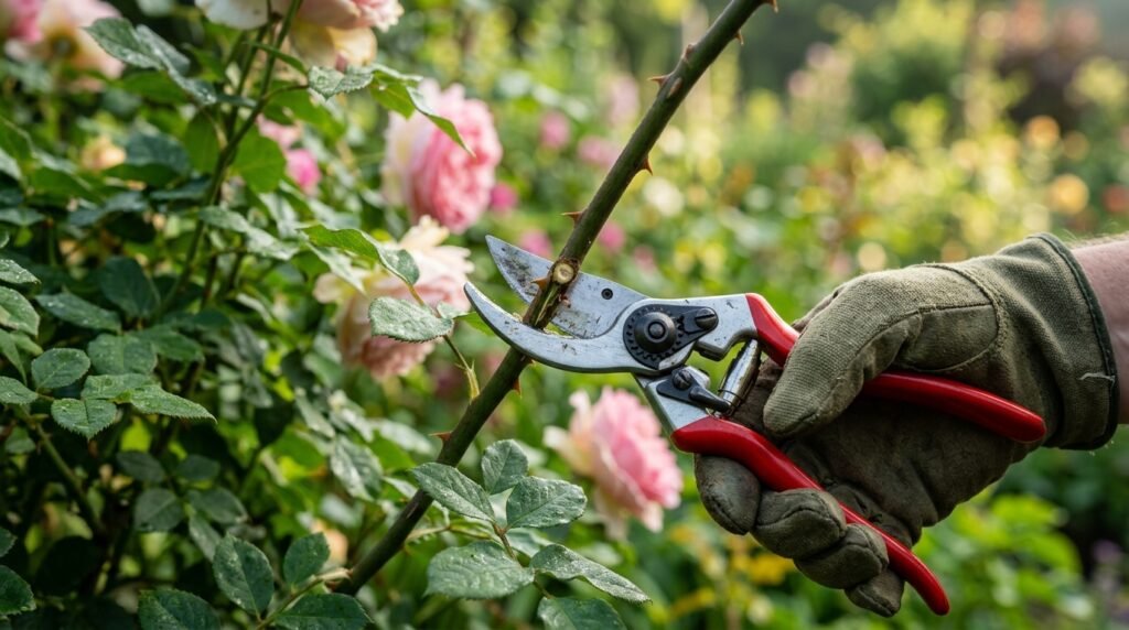 Conjunto de Tesouras para Poda – Vale a Pena? 4 Pruning shears clipping rose bush 202606111901
