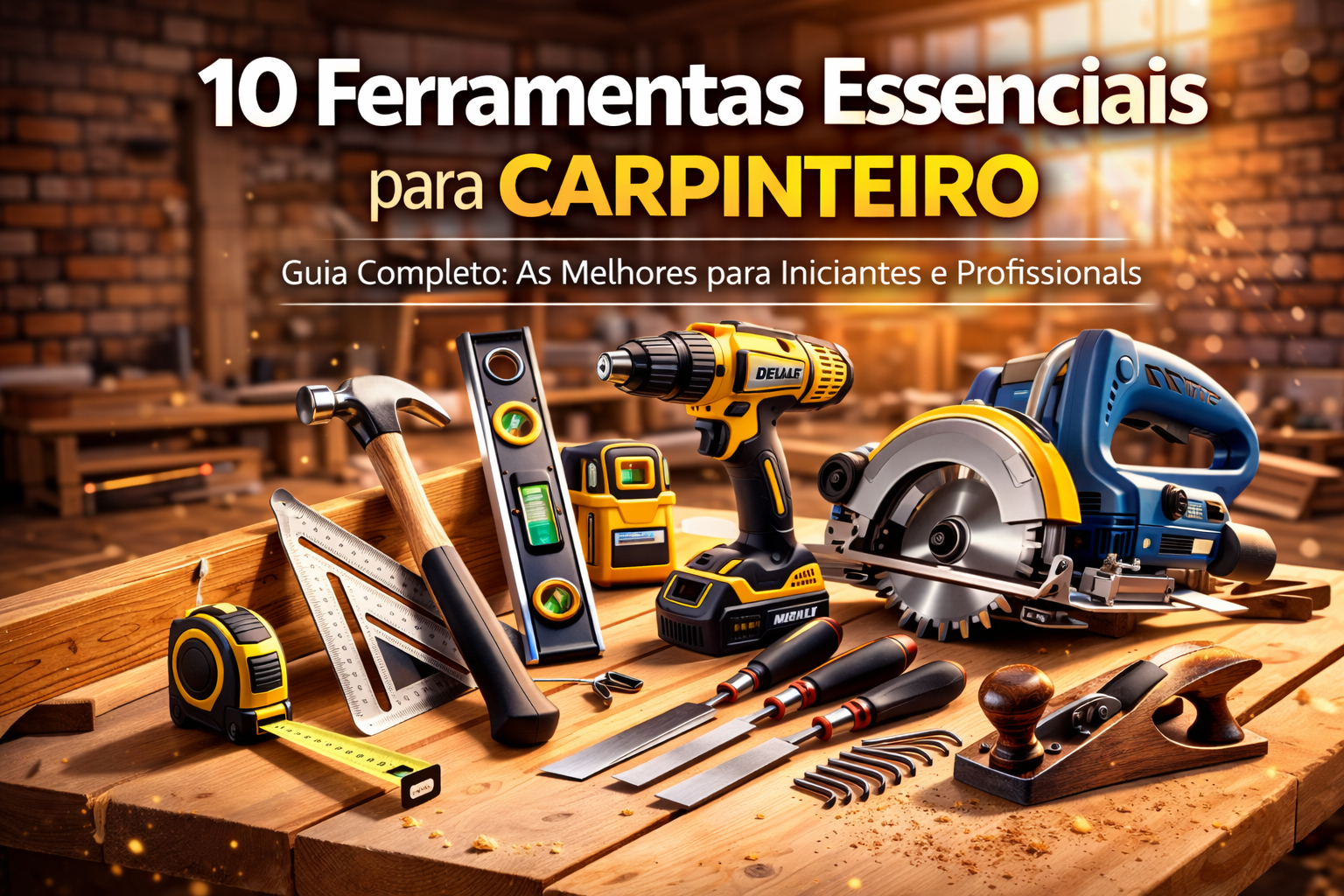 10 Ferramentas Essenciais pra Carpinteiro