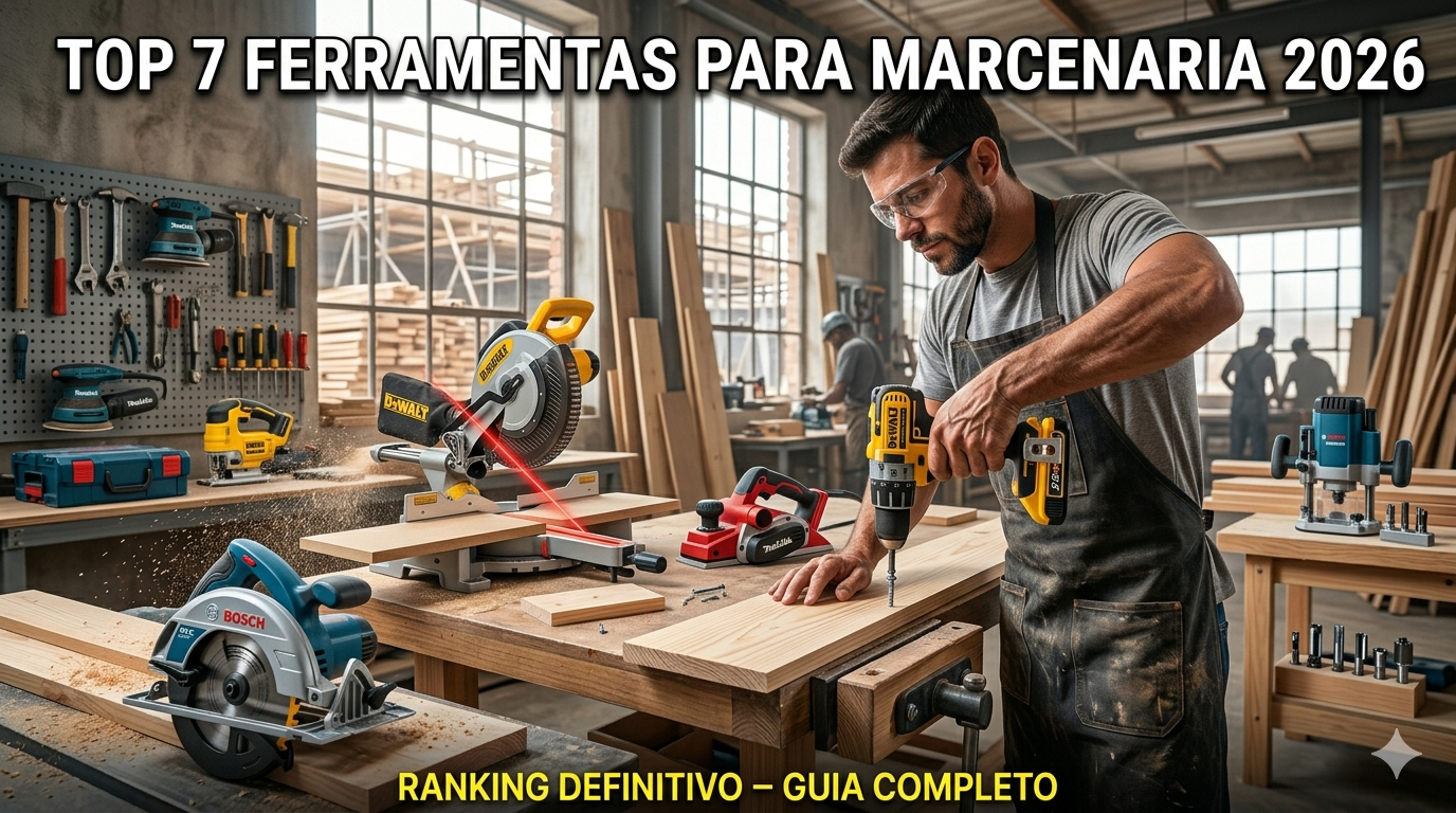 Top 7 Ferramentas para Marcenaria 2026 – Testamos Tudo
