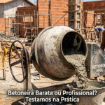 Pá e Enxada pra Pedreiro: Review Sem Enrolação ou Profissional? Testamos na Prática 10 betoneira profissional grande de 400 litros em ação em uma obra brasileira ensolarada