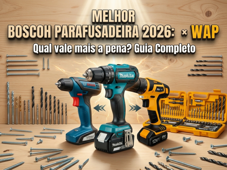 Qual a Melhor Parafusadeira 2026: Bosch, Makita ou WAP?