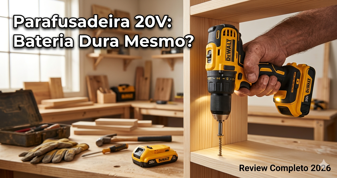 Review da Parafusadeira Sem Fio 20V: Bateria Dura Mesmo?