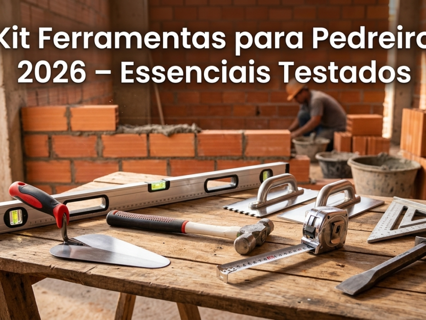 Kit Ferramentas para Pedreiro: Testamos os Essenciais 2026 1 magem realista e profissional em estilo fotográfico para blog de construção, com alta resolução e iluminação natural de obra.
