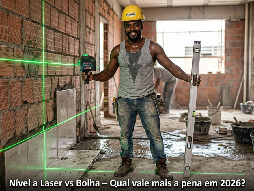 Nível a Laser vs Bolha: Teste Real para Pedreiro em 2026