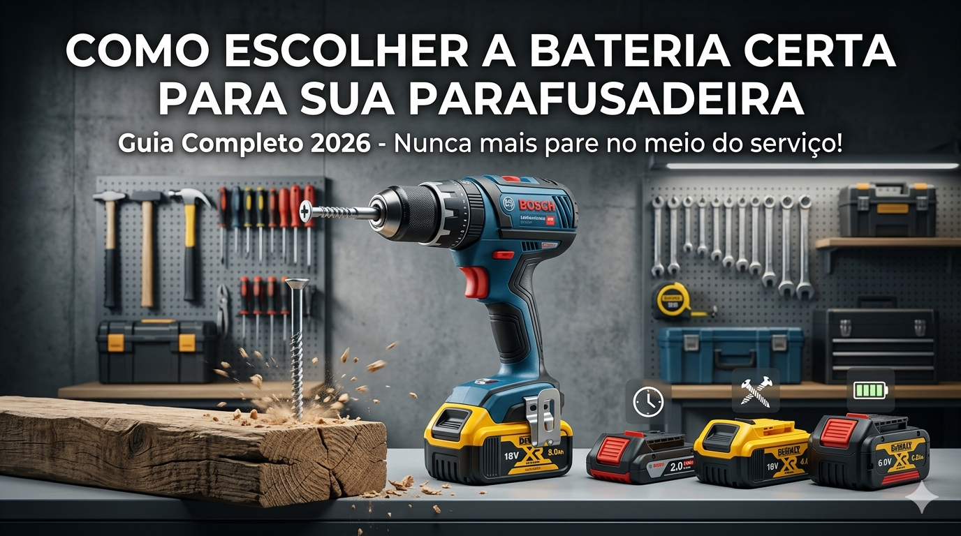 Como Escolher a Bateria Certa para Sua Parafusadeira