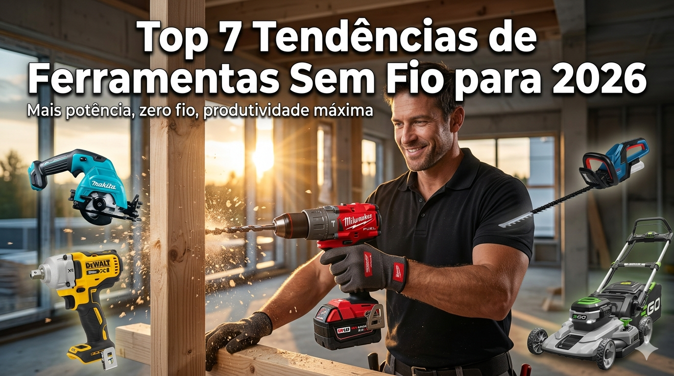 Top 7 Tendências de Ferramentas Sem Fio para 2026